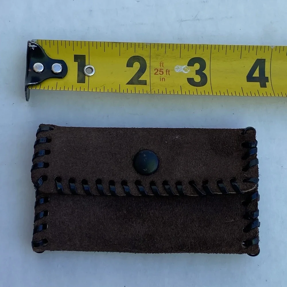 Brown Genuine Leather 3.5x2